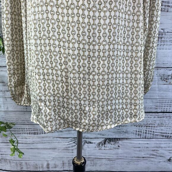 CotilCo Blouse Tunic Plus size 1X Gold Chains Career Professional Modest Church - Picture 6 of 11